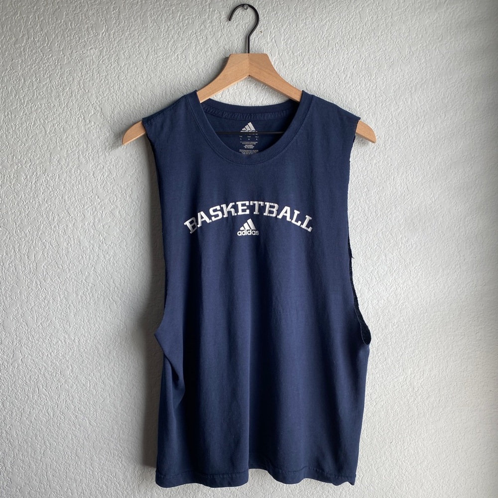 Adidas Basketball Tank Top Navy Blue Large - Excellent Condition
